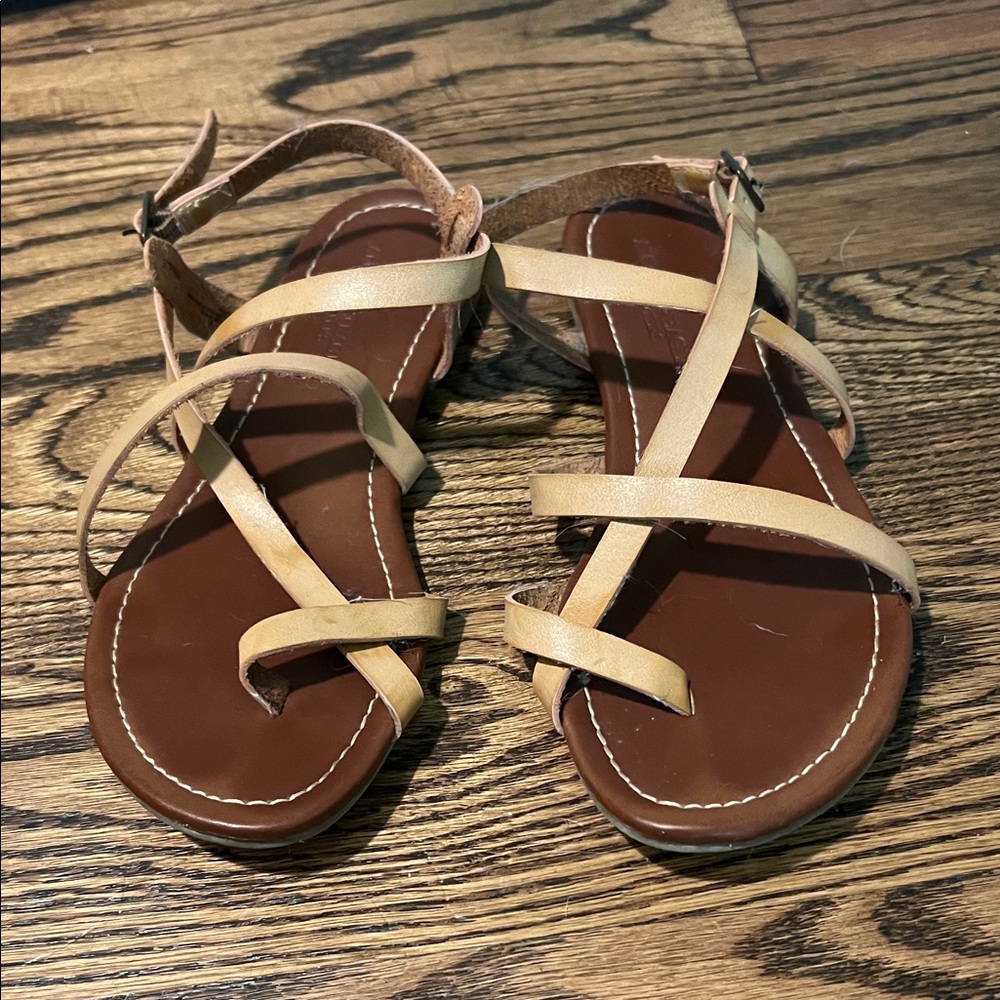 American Eagle Outfitters Tan Strappy Sandals